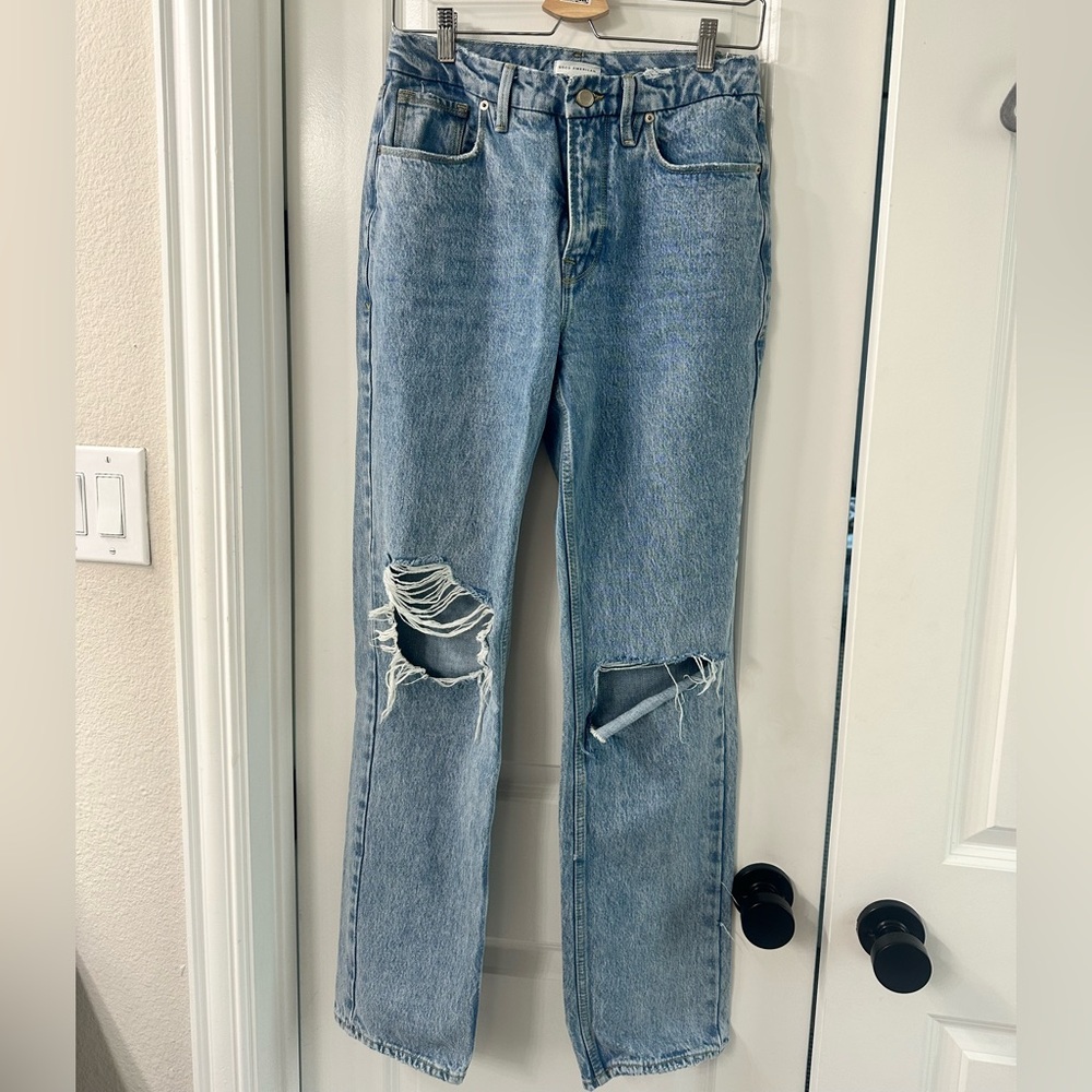 Good American -Distressed Blue Jeans -Size 6